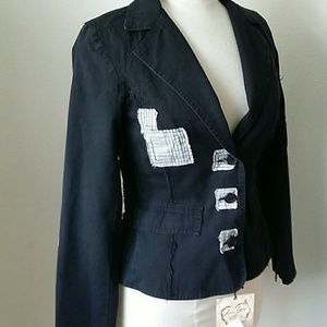 Nwt Love Stitch Patchwork Zippered Jacket Small